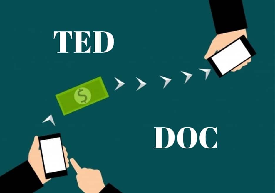 TED e DOC transfereência de dinheiro